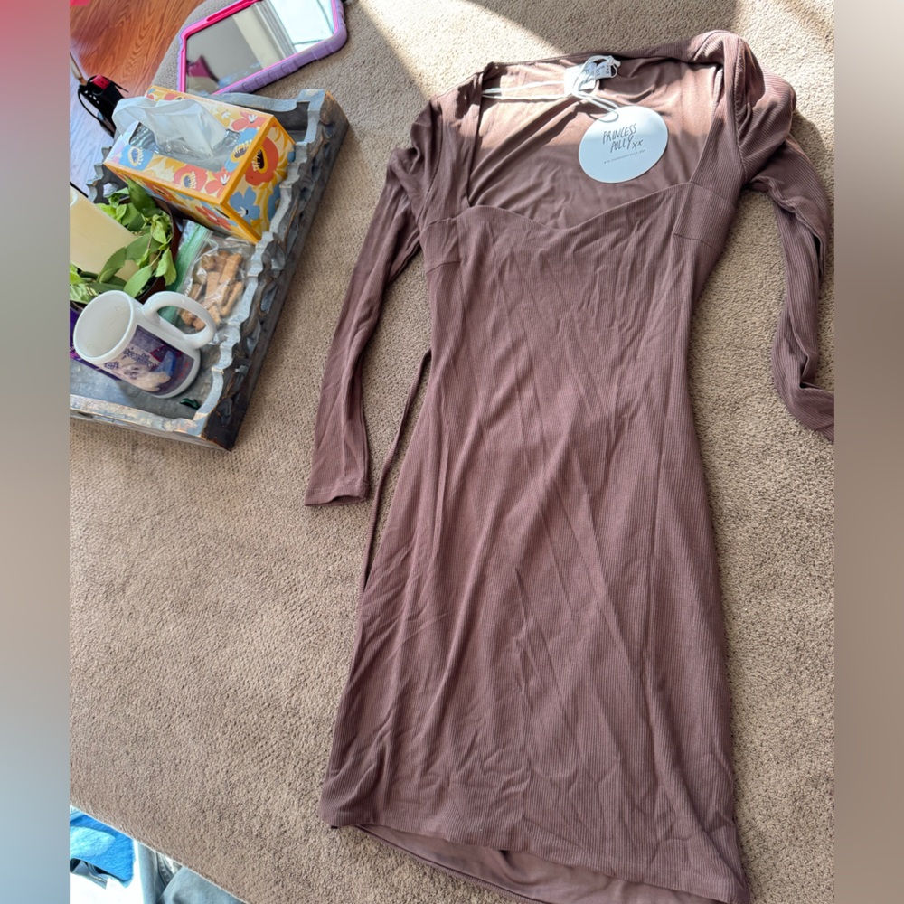 Princess Polly Chocolate Long Sleeve Dress
